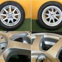 No.801　ダンロップ EC202　タイヤ 13インチ 軽自動車サイズ　155/65R13　ホイール付 4穴　4本セット