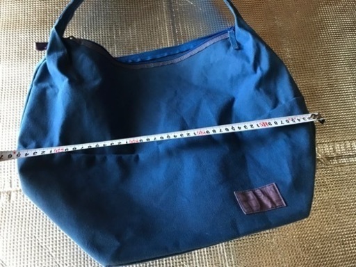 倉敷帆布トートバッグ大きめサイズ　青　美品