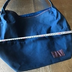倉敷帆布トートバッグ大きめサイズ　青　美品