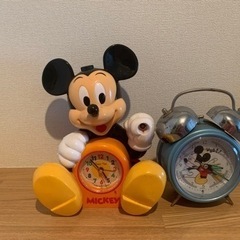 昭和レトロ　ミッキーマウス　目覚まし時計2種類