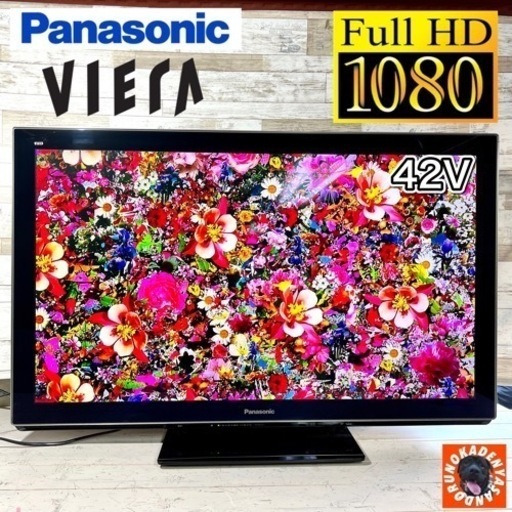 【すぐ見れる‼️】Panasonic VIERA          薄型テレビ 42型✨ PC入力\u0026外付けHDD⭕️ 配送＆取付け無料
