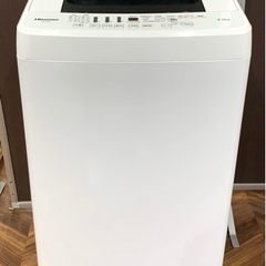 ★中古品　ハイセンス　2019年製　全自動洗濯機　4.5キロ