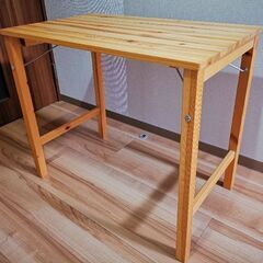 【ネット決済】無印　天然木　折り畳みテーブル
