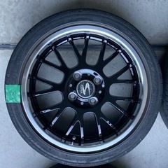 アルミホイール・エスホールドメッシュ4本セット　15インチ・5J・PCD100・インセット45