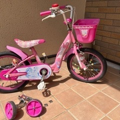 子ども用自転車　16インチ　ピンク　ハグプリ