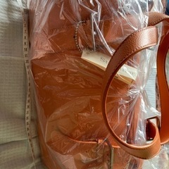 【新品】オレンジハンドバッグ