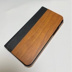 【決まりました】iPhone 12 手帳型 ケース　本革×ウッド...
