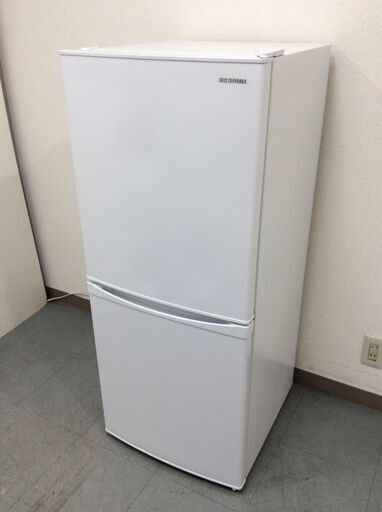 （5/4受渡済）JT4189【IRISOHYAMA/アイリスオーヤマ 2ドア冷蔵庫】極美品 2020年製 IRSD-14A-W 家電 キッチン 冷蔵冷凍庫 右開き 142L