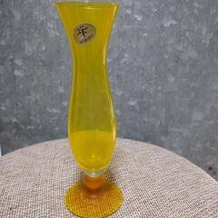 昭和  レトロ  気泡いりガラス花瓶  フラワースタンド