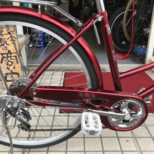 防犯登録解除済　ワインレッド 自転車　ママチャリ　26インチ　群馬埼玉栃木 防犯登録解除済 自転車 ママチャリ 26インチ 群馬埼玉栃木