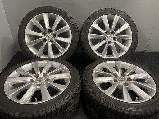 【DUNLOP WINTER MAXX WM02 225/45R17】スタッドレス【レクサスIS 純正ホイール 17インチ 7.5J5HPCD114.3+45】バリ溝　(VTG466) クレジットカード QRコード決済可能