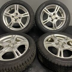 【YOKOHAMA ice GUARD iG50 PLUS 155/65R14】スタッドレス【LEBEN 14インチ 4.5J4HPCD100+43】2019年製 バリ溝 タント モコ等　(TA536) クレジットカード QRコード決済可能