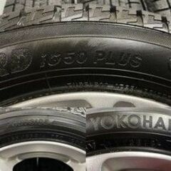 【YOKOHAMA ice GUARD iG50 PLUS 155/65R14】スタッドレス【LEBEN 14インチ 4.5J4HPCD100+43】2019年製 バリ溝 タント モコ等　(TA536) クレジットカード QRコード決済可能