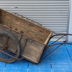 昭和レトロ品　リヤカー　現状品　店舗オブジェ　トレーラー 