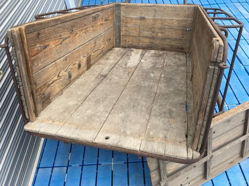 昭和レトロ品　リヤカー　現状品　店舗オブジェ　トレーラー