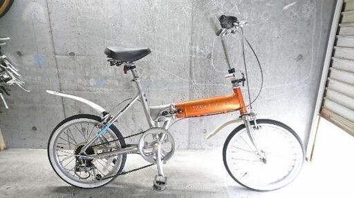 折りたたみ自転車中古 Panasonic LIGHTWING 外装7段変速 アルミフレーム 前後タイヤチューブ新品 タイヤ18インチ