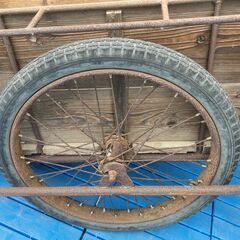 昭和レトロ品　リヤカー　現状品　店舗オブジェ　トレーラー 