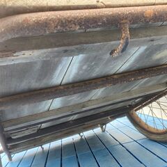 昭和レトロ品　リヤカー　現状品　店舗オブジェ　トレーラー 