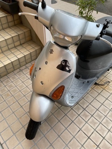 【現状品】原付　スクーター　シート破れ無　lets4 スズキ　メットイン