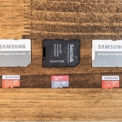 microSDカード3個アダプター付き