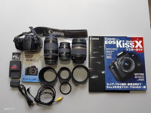 一眼レフデジタルカメラ　Zoomレンズ3本付！格安でお譲りします。
