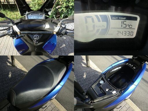 ★普通免許仕様トリシティ155ABS ワイドトレッド 2.4万km台 大型BOX ロングスクリーン ナックルバイザー★東京/大田区【下取OK】 ☆普通免許仕様トリシティ155ABS ワイドトレッド 2.4万km台 大型BOX