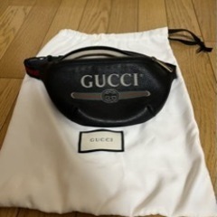 GUCCI グッチ バッグ ウエストポーチ 旧ロゴ 黒