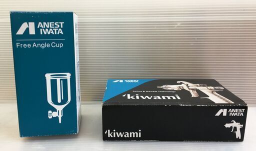 アネスト岩田 スプレーガン＆フリーアングルカップ KIWAMI-1-13B4/PC-400SB-2LF 中古品 ANEST IWATA