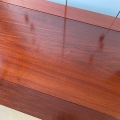 【超美品】 【値下げ！】元値40万 総花梨 高級座卓  テーブル ガラス天板付き