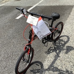 【トレファク吉川店】　WACHSEN  折りたたみ自転車　20インチ　BAｰ100  レッド