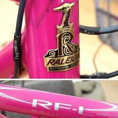 RALEIGH RADFORD-L クロスバイク 28インチ ピンク系 ベル・前カゴ・ミラー付き 英式バルブ 自転車 ラレー ラドフォード 札幌市 清田区 平岡
