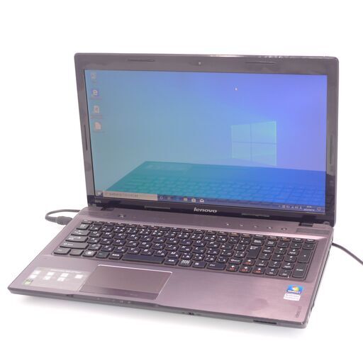 中古良品 新品SSD搭載 Wi-Fi有 紫 ノートパソコン レノボ Lenovo Z575 AMD 8GB DVDマルチ 無線 Bluetooth カメラ Windows10 Office済