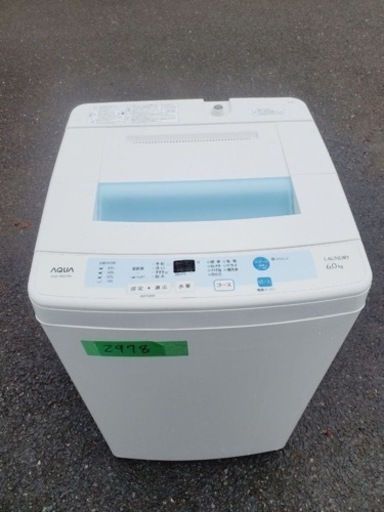 2978番 アクア✨全自動洗濯機✨AQW-S60C‼️