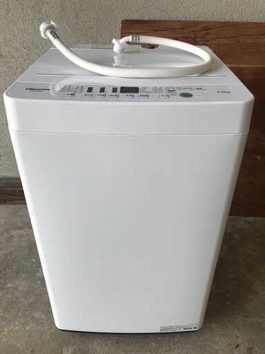 福岡）福岡市東区より　防振台付　HISENSE ﾊｲｾﾝｽ 4.5kg洗濯機 HW-E4503 　2019年製