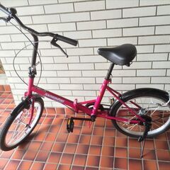 20型 折りたたみ自転車 ピンク【美品・USED】
