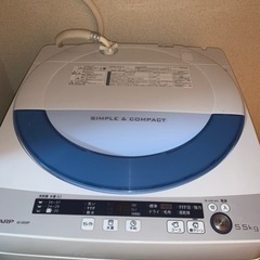 2015年製　SHARP洗濯機　無料