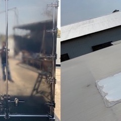 No.613 アルミバン 4ｔ 車 アルミ 箱 バイク 倉庫 トラック コンテナ 米 保管庫 物置 DIY