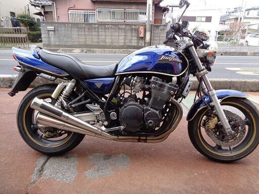 NO.4230　イナズマ４００　油冷４サイクル４気筒４００ｃｃ　ヨシムラ４本出しマフラー　パワーフィルター　ネイビー　 ☆彡