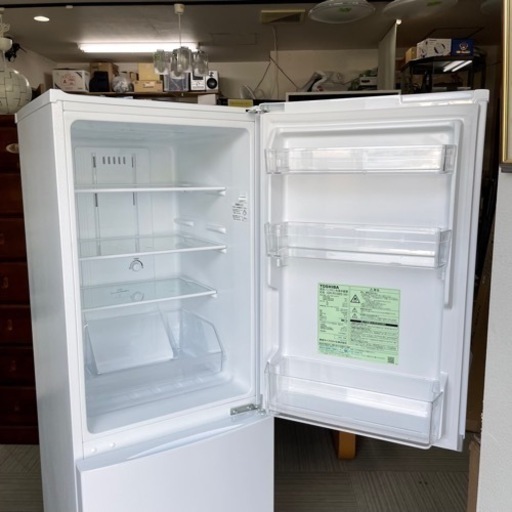 ②【超美品‼️】東芝 2020年製 153Lノンフロン冷凍冷蔵庫 セミマットホワイト♪