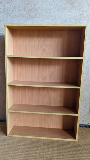 本棚4段 サイズ「横59.6×奥行16.2×高さ91cm」