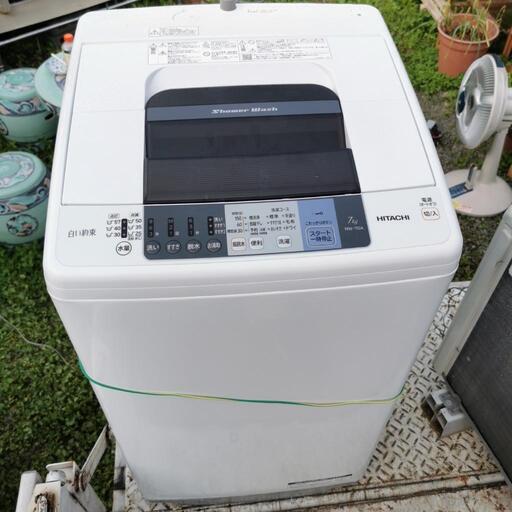 日立 HITACHI 全自動洗濯機 白い約束 NW-70A 7kg 2017年購入 簡易乾燥