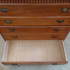 アンティーク家具 横浜ダニエル Daniel 6段チェスト 引出し7杯 アーリーアメリカン 樺無垢材 焼印 引出し収納 整理箪笥 洋服箪笥 約67万■横幅108㎝×奥行49.5cm×高さ131㎝■近隣配送無料 買取帝国 朝霞店 ヤ出  