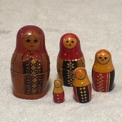 【売約済】マトリョーシカ人形　木製　5個組