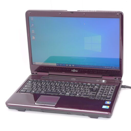 中古良品 日本製 Wi-Fi有 紫 ノートパソコン FUJITSU 富士通 NF/G50 Core i3 4GB 500G DVDマルチ 無線LAN Windows10 Office 即使用可