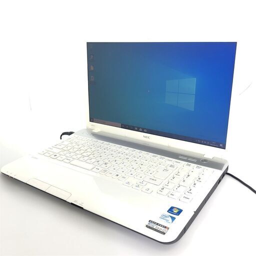 中古良品 Wi-Fi有 ノートパソコン NEC PC-GL150CD5AS ホワイト 15.6インチ Celeron 4GB 750GB DVDRW 無線 Windows10 Office 即使用可