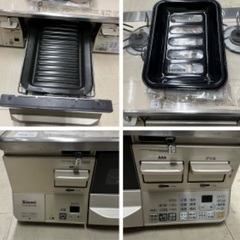 J1013 ココットシリーズ Rinnai リンナイ 都市ガス用 ガステーブル ガスコンロ RTS65AWK14RG-CR 右側強火仕様 2019年製 ココットプレート付 クリーニング済