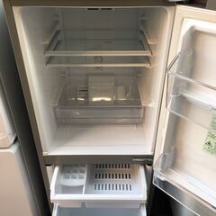 ☆中古 激安！！￥11,800！！AQUA　126㍑2ドア冷蔵庫　家電　2018年製　AQR-13G(S)型　幅48cmｘ奥行56cmｘ高さ116cm　【BD127】-ラテックスドレス