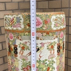 素敵な柄♪ 古い時代 傘立て 色絵磁器 甕 旧家 蔵出 お値下げ可‼️早い者勝ち♪