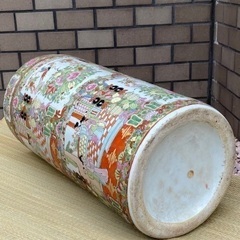 素敵な柄♪ 古い時代 傘立て 色絵磁器 甕 旧家 蔵出 お値下げ可‼️早い者勝ち♪