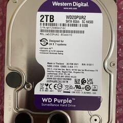 【稼働時間8時間】　WD 2TB HDD Purple 